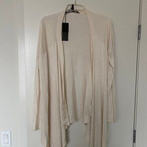 BCBG "Jacklin" Draped Cardigan - Gardenia
